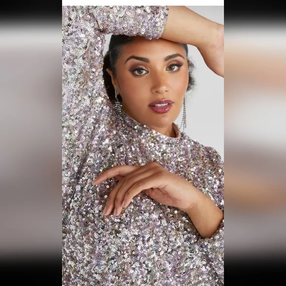 NWT Multicolor Sequin Fashion to Figure Jumpsuit Size 0/12. - Picture 3 of 8